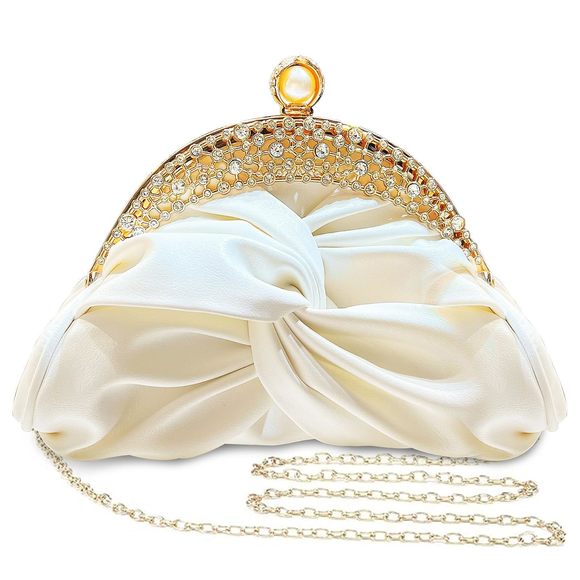 Clutch Purses Evening Clutch Pearl Bag Soft Leather Evening Handbag :v - Picture 1 of 6